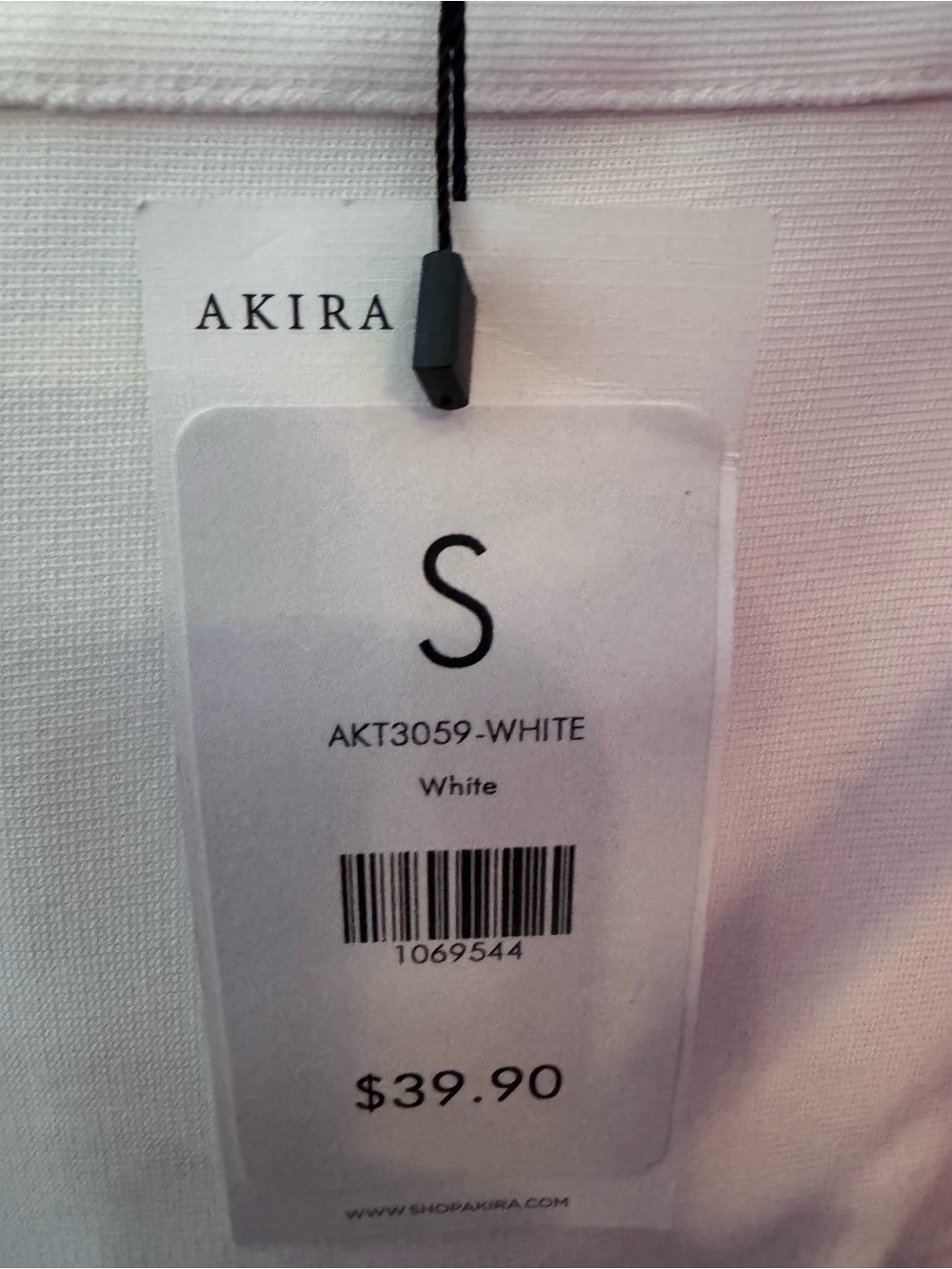 AKIRA White High-Waisted Pencil Skirt w/ Front Slit | Size Small | Chic Minimal - Picture 7 of 7